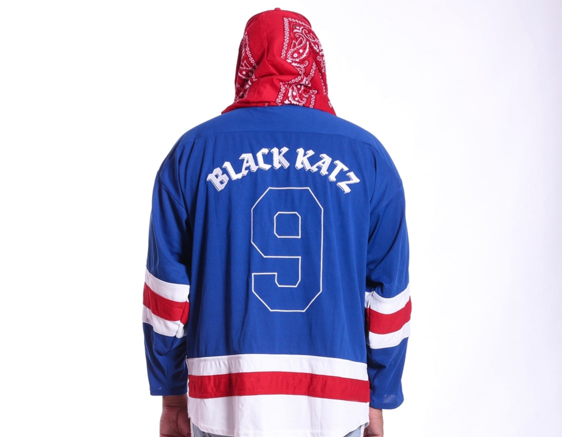 Oversized Hockey Jersey Blue/Red/White – Black Katz