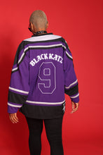 Load image into Gallery viewer, Oversized Hockey Jersey Purple/Black/Silver/White